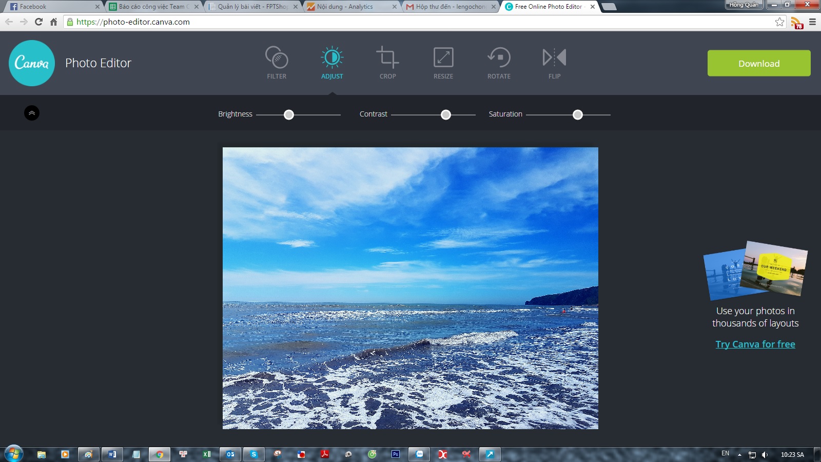 Canva Photo Editor