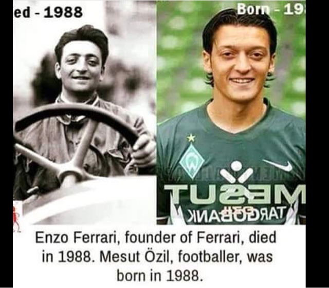 semelhança entre enzo ferari e ozil