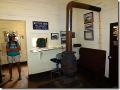 Old telegraph office by the pot bellied stove