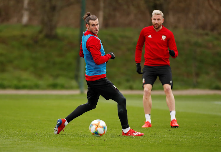 Wales' Gareth Bale during a training session