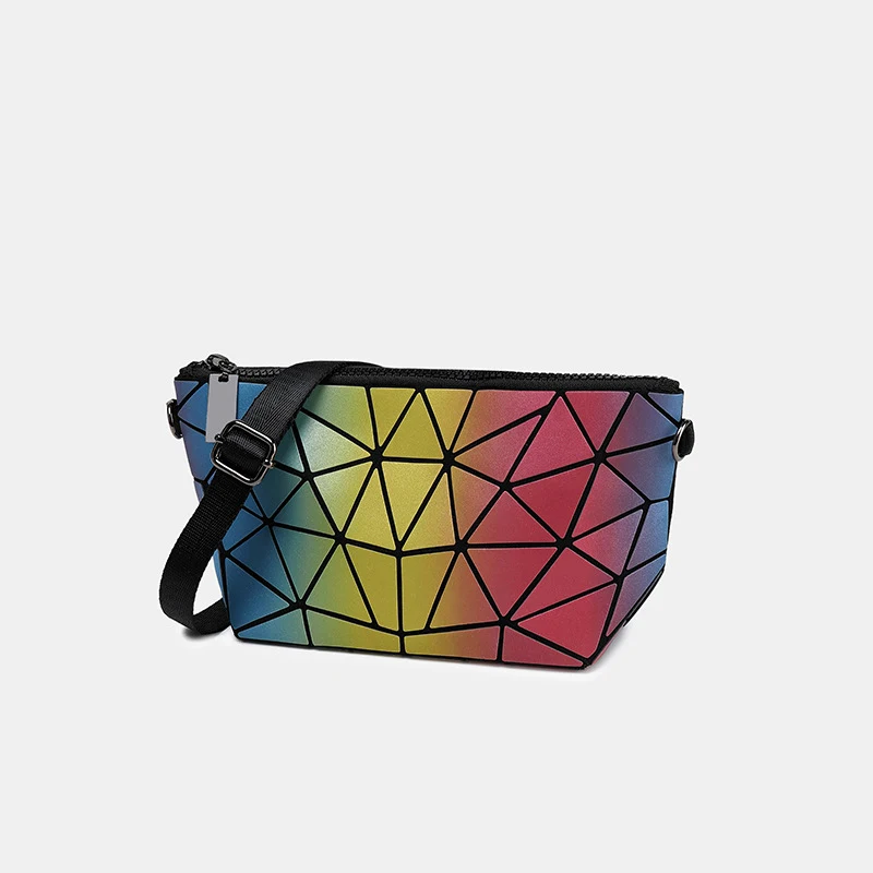 Bolsa Feminina Transversal com Padrão Geométrico de Treliça Elegante Bolsa de Ombro Cruzada Ideal para Uso Diário e Ocasiões Especiais Conforto e Estilo