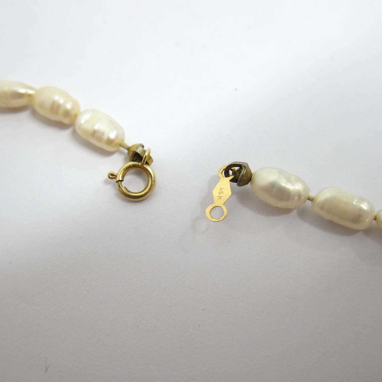 Seed Pearl & 14K Necklace