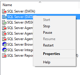 properties sql server configuration