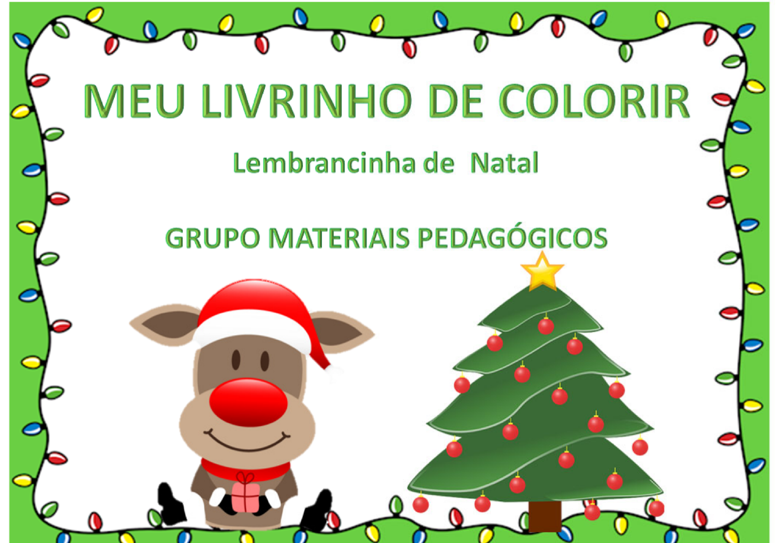 Livro de Colorir e de Atividades personalizado de Natal