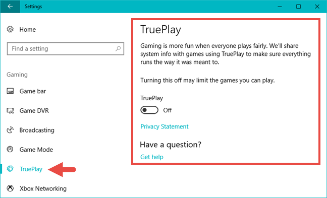 Windows 10、TruePlay