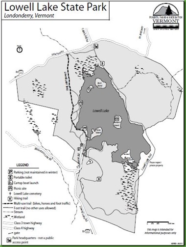 Lowell Lake Map