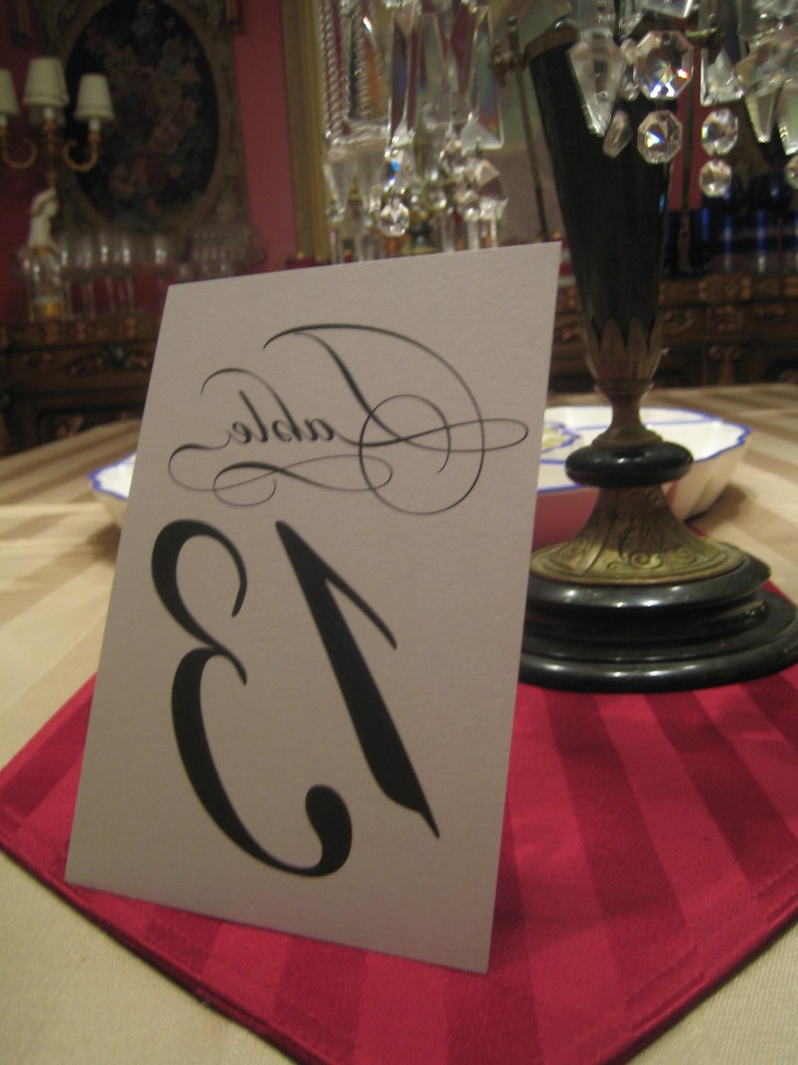 unique table numbers wedding