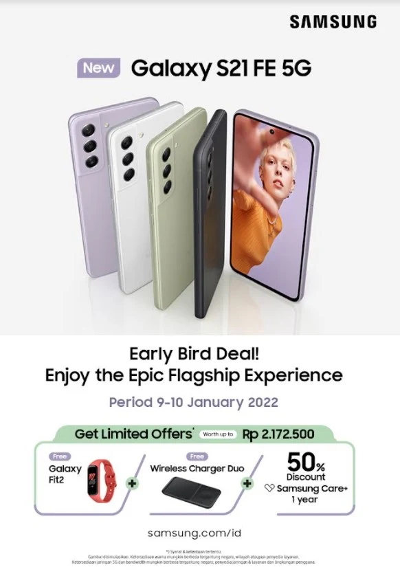 Samsung Galaxy S21 FE 5G Digelar Penjualan Early Bird 9-10 Januari 2022 di Indonesia