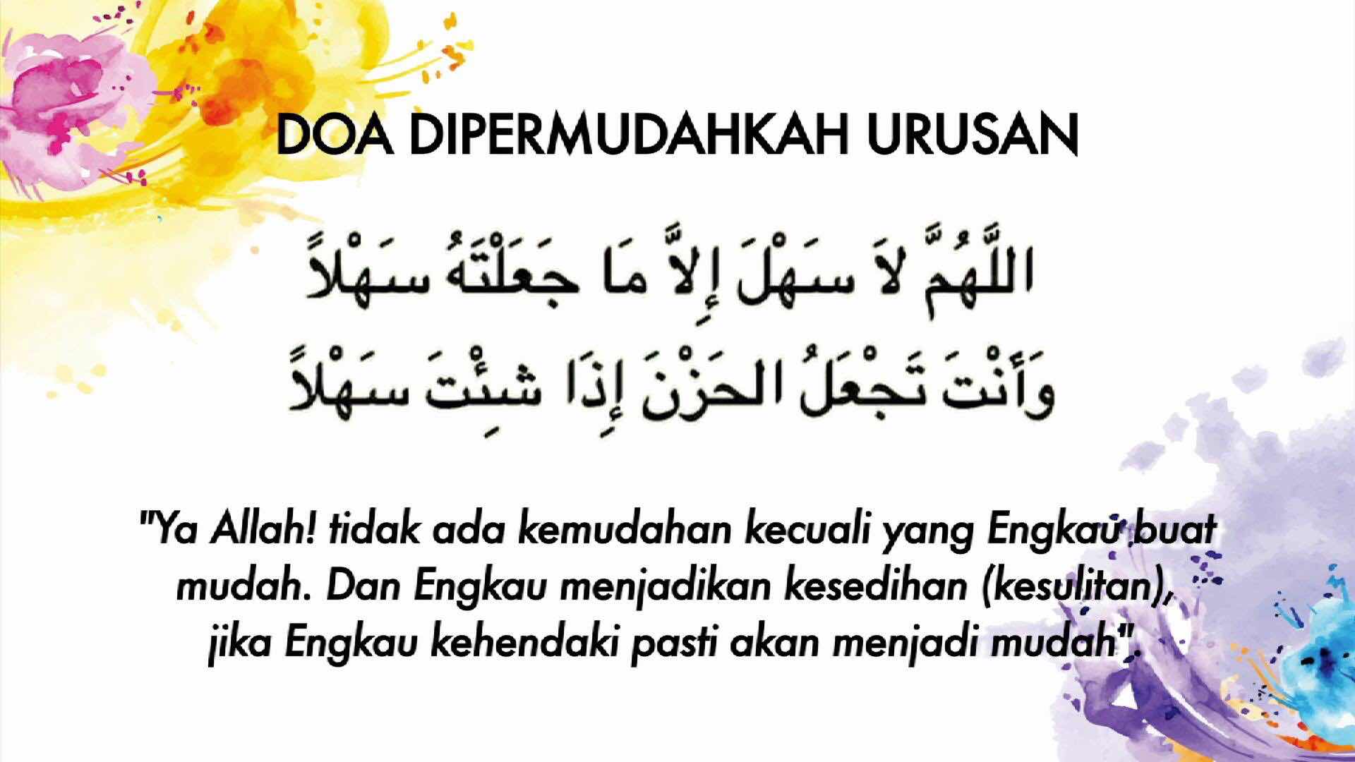 Kuliah : Doa untuk di permudahkan segala urusan Once ...