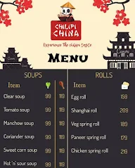 Chilipi China menu 1
