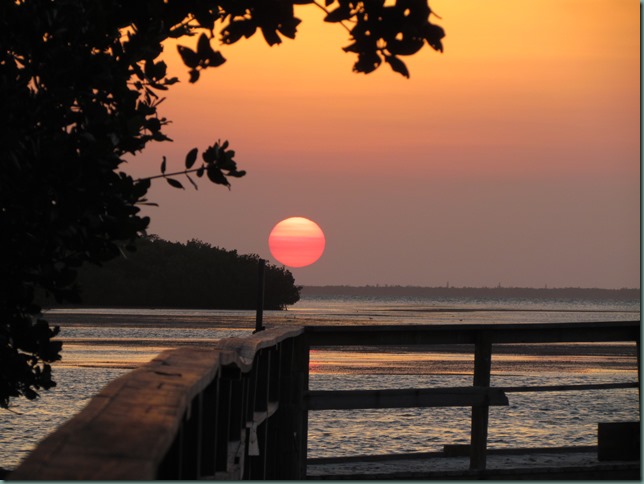 sunset at sunshine key marina