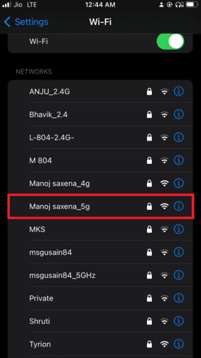 Quando vengono visualizzate le reti Wi-Fi.  Correzione dell'errore di verifica non riuscita durante la connessione al server ID Apple