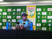 Indian coach Ravi Shastri during the Indian Mens national cricket team press conference at Wanderers Stadium. 