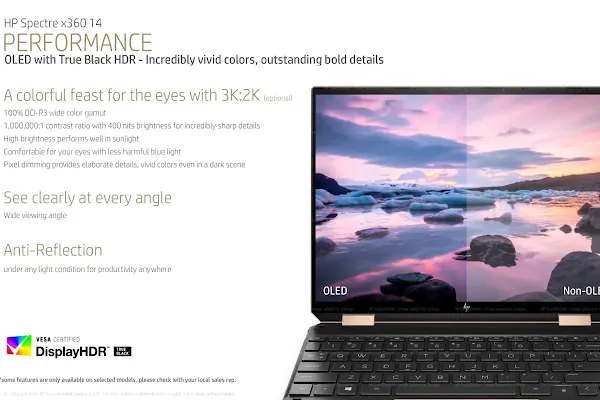 HP Spectre x360 14 Layar