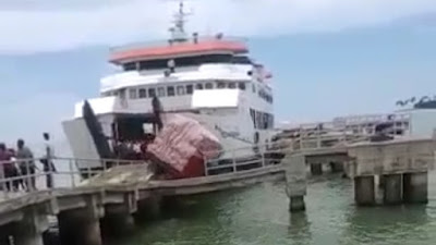 Truck Ini Masuk Kedalam Laut Saat Akan Naik Kapal, Apa Penyebabnya?