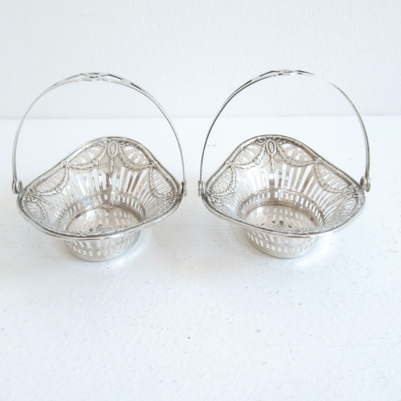 Sterling Silver Miniature Basket Set