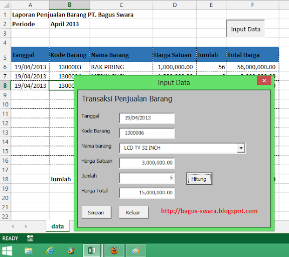 Cara Membuat Form Menggunakan Ms.Excel  TRIK INOVATIF DAN 