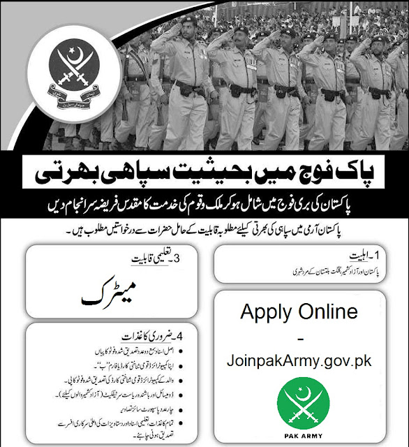 How to Join Pakistan Army after Matric Apply Online