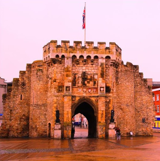 The Bargate, built by the Normans in C12 and added to by others