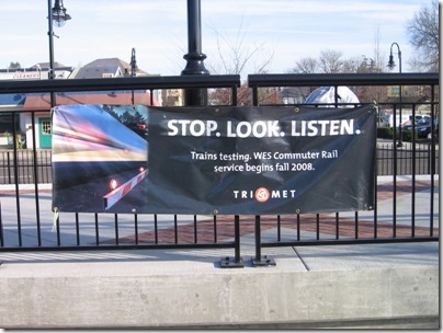 IMG_5065 Banner at TriMet Westside Express Service Station in Tualatin, Oregon on January 15, 2009