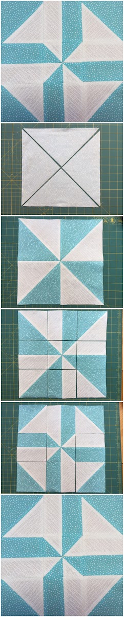 Block 8: Disappearing pinwheel quilt sampler