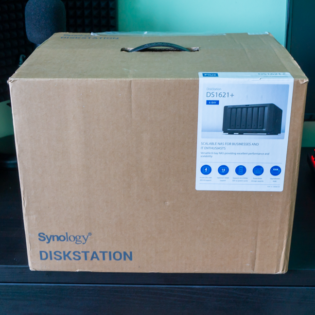 De verpakking voor Synology DiskStation DS1621+