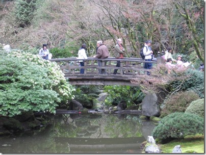 IMG_2625 Moon Bridge in the Strolling Pond Garden at the Portland Japanese Garden at Washington Park in Portland, Oregon on February 27, 2010