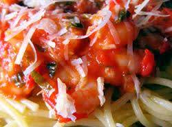 Angel Hair Pasta with Shrimp and Basil