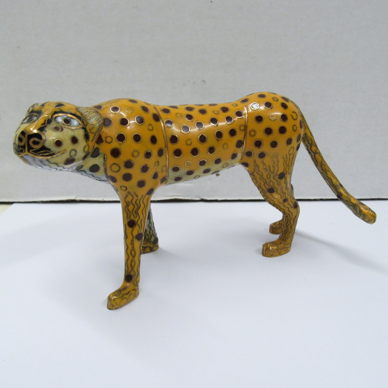 Cloisonne Cheetah Figurine