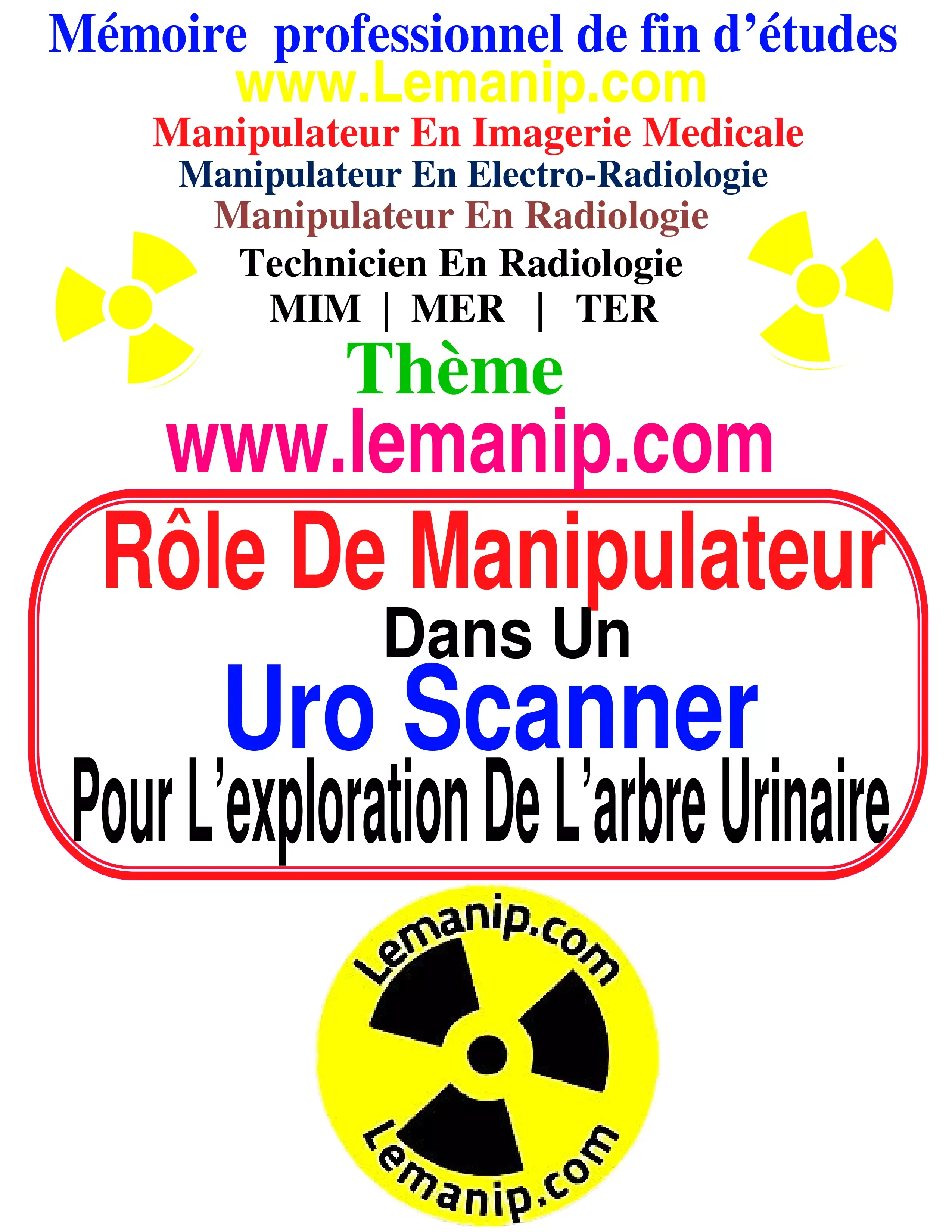 Mémoire Manipulateur En Radiologie 58