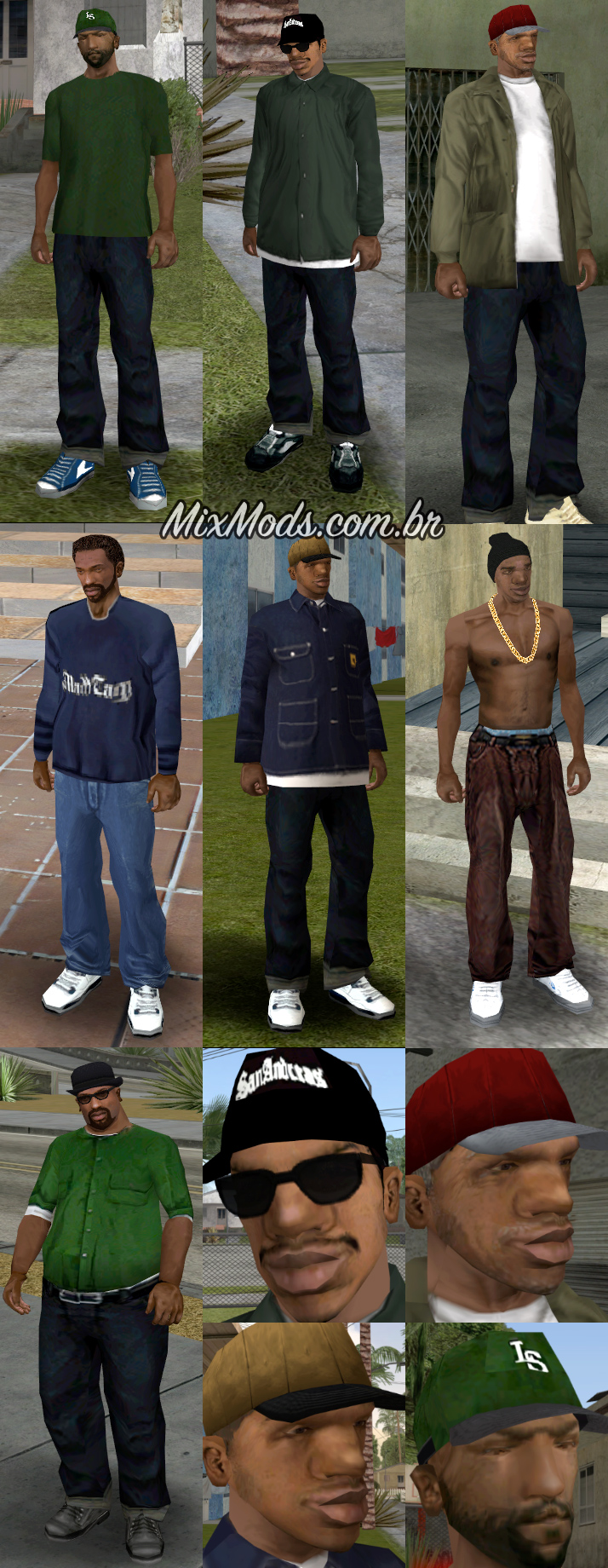 GTA San Andreas teria múltiplos protagonistas como GTA V - MixMods