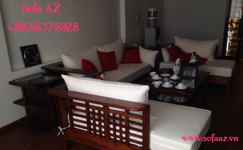 May nệm ghế sofa gỗ tại Sofa AZ Gò Vấp