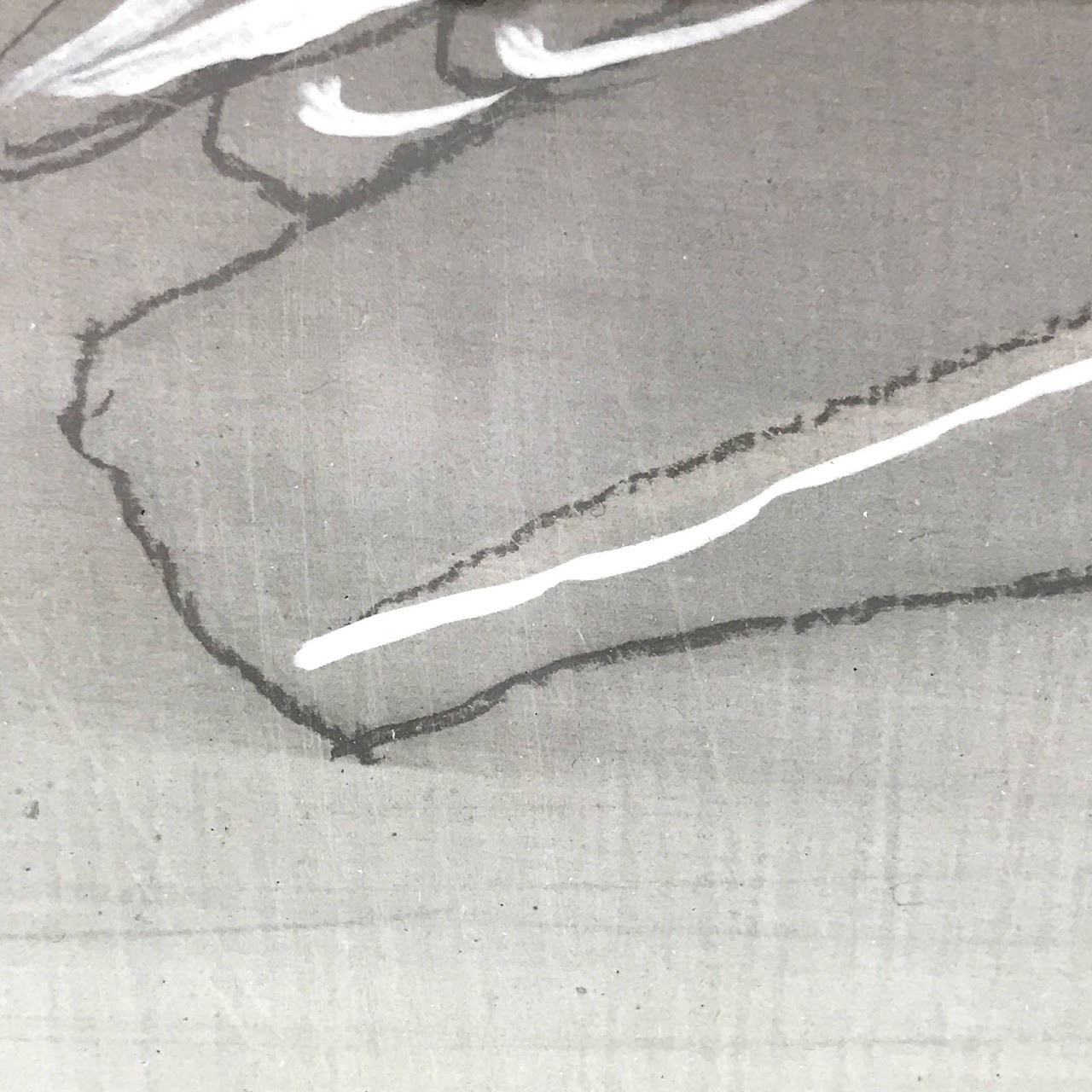 Giorgio Gounaroupolus Signed Mixed Media Drawing