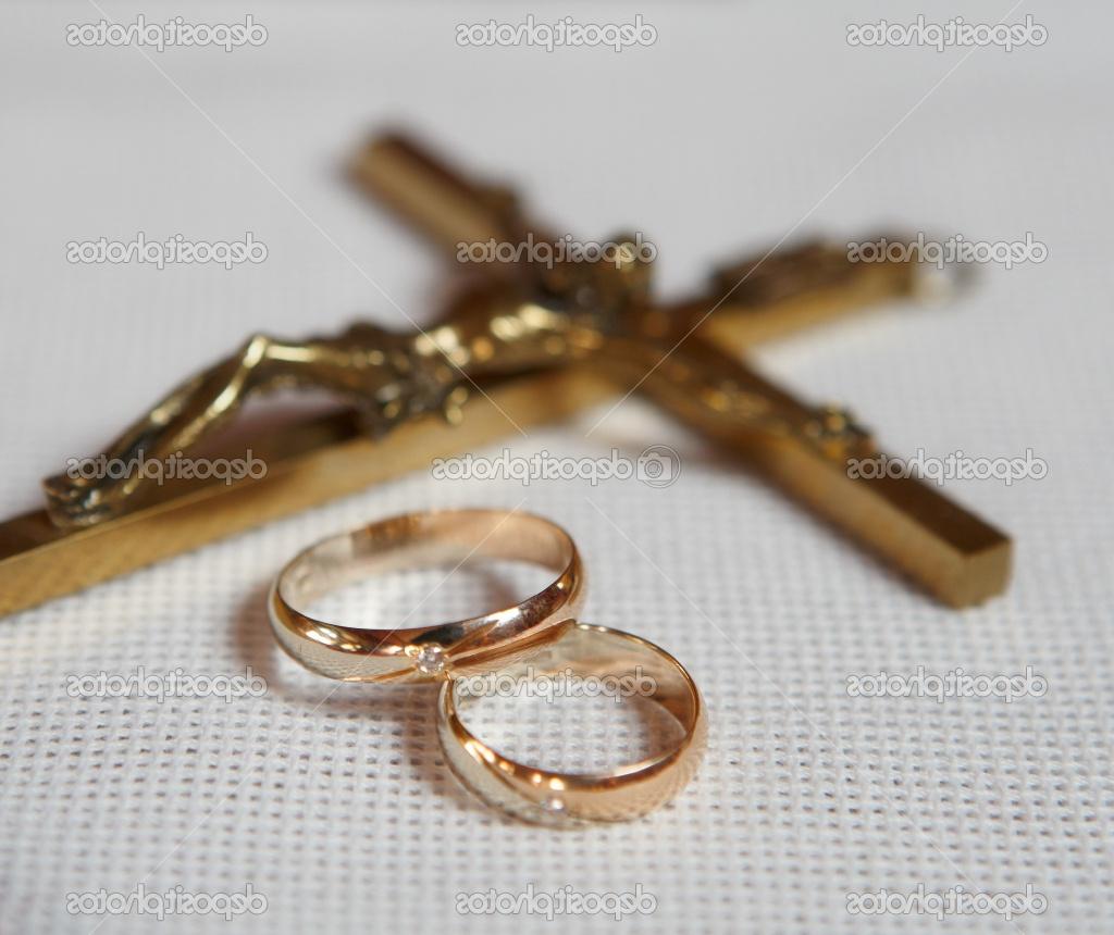 Gold wedding-rings with a