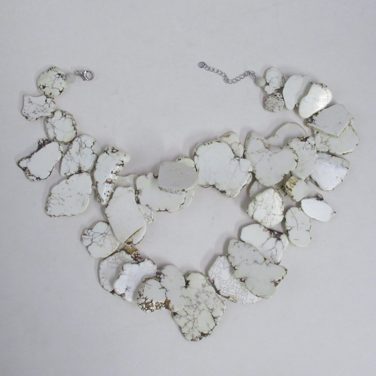 Stone and Sterling Silver Statement Necklace