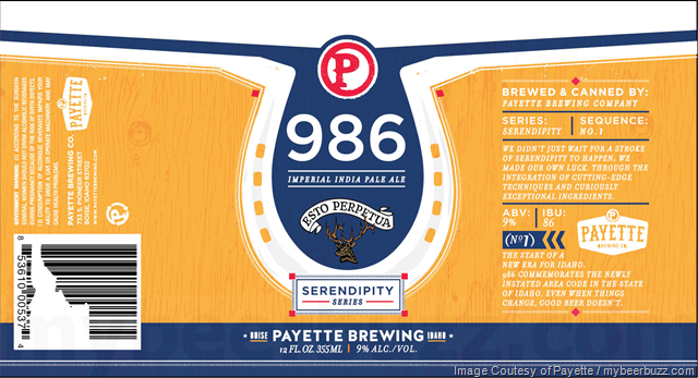 Payette Brewing - 986 Imperial IPA Cans