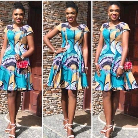 ankara and chiffon combination styles