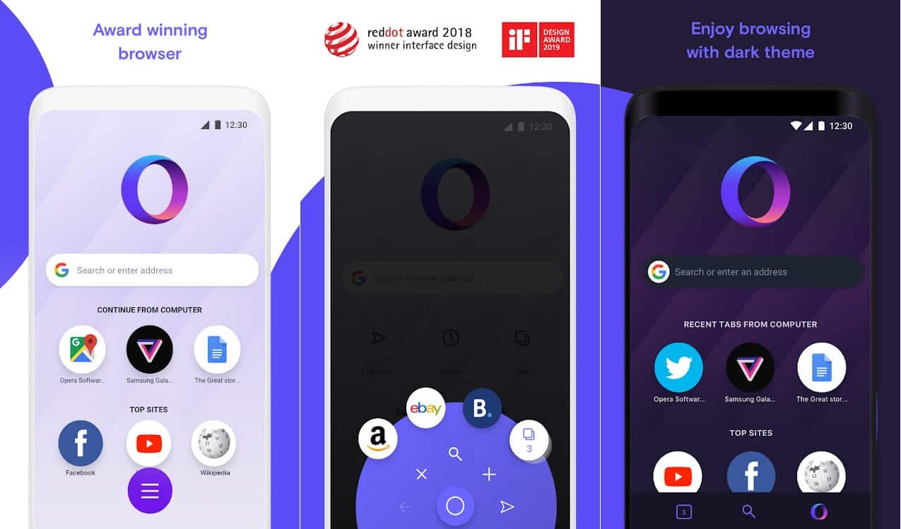 Opera Touch-browser