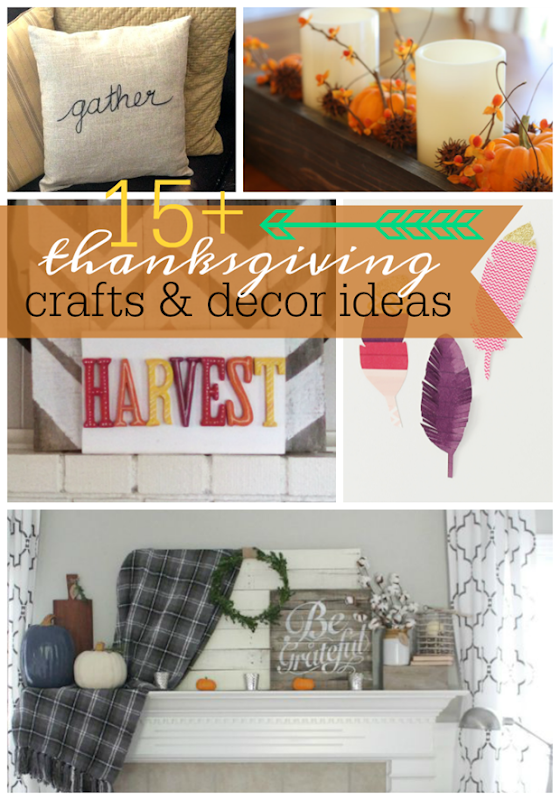 Over 15 Thanksgiving Crafts & Decor Ideas at GingerSnapCrafts.com #thanksgiving #crafts #homedecor #gingersnapcrafts