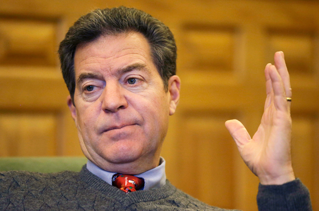 Governor of Kansas Sam Brownback. In 2010, the tea-party wave put Sam Brownback into the Sunflower State’s governor's mansion and Republican majorities in both houses of its legislature. The Koch-backed Kansas Policy Institute predicted that Brownback's 2013 tax plan would generate $323 million in new revenue. During its first full year in operation, the plan produced a $688 million loss. Brownback pledged to bring 100,000 new jobs to the state in his second term; by January 2016, he had brought 700. Photo: Orlin Wagner / AP