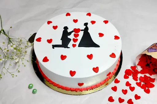 Special Love Couple Theme Cake [500 Grams]