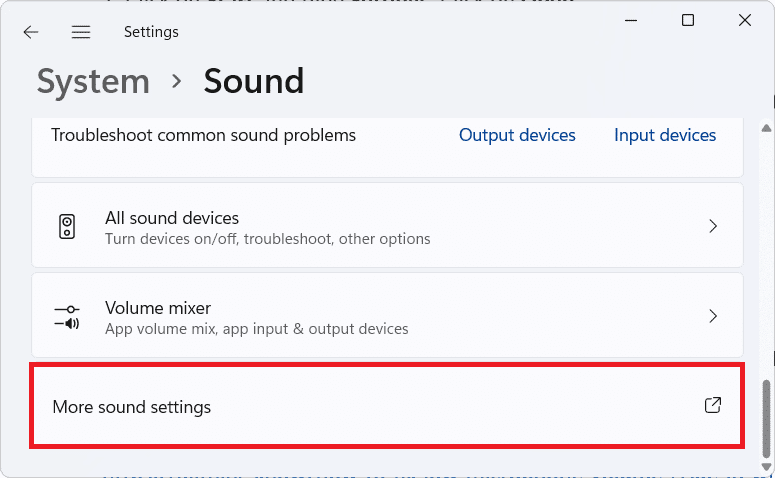 Más ajustes de sonido en Ajustes