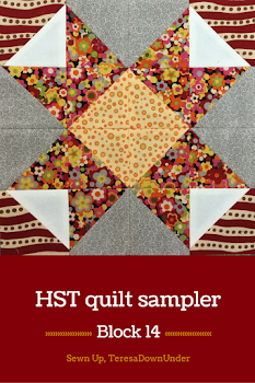 Block 14: 16 HST quilt sampler tutorial