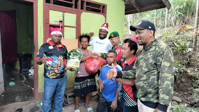 Rayakan Natal, Kodim 1701/Jayapura Dan PPNP-RI Berbagi Sembako