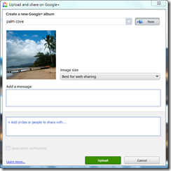 Old reliable picasa to the rescue (creating a new Web Album)