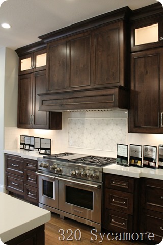 kitchen with dark wood