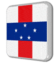 Square flag of Netherlands Antilles icon gif animation