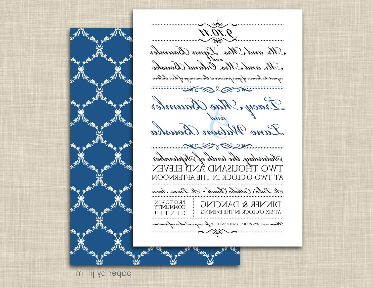 Wedding invitation and