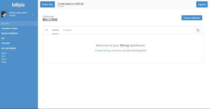 BillPlz Billing Dashboard