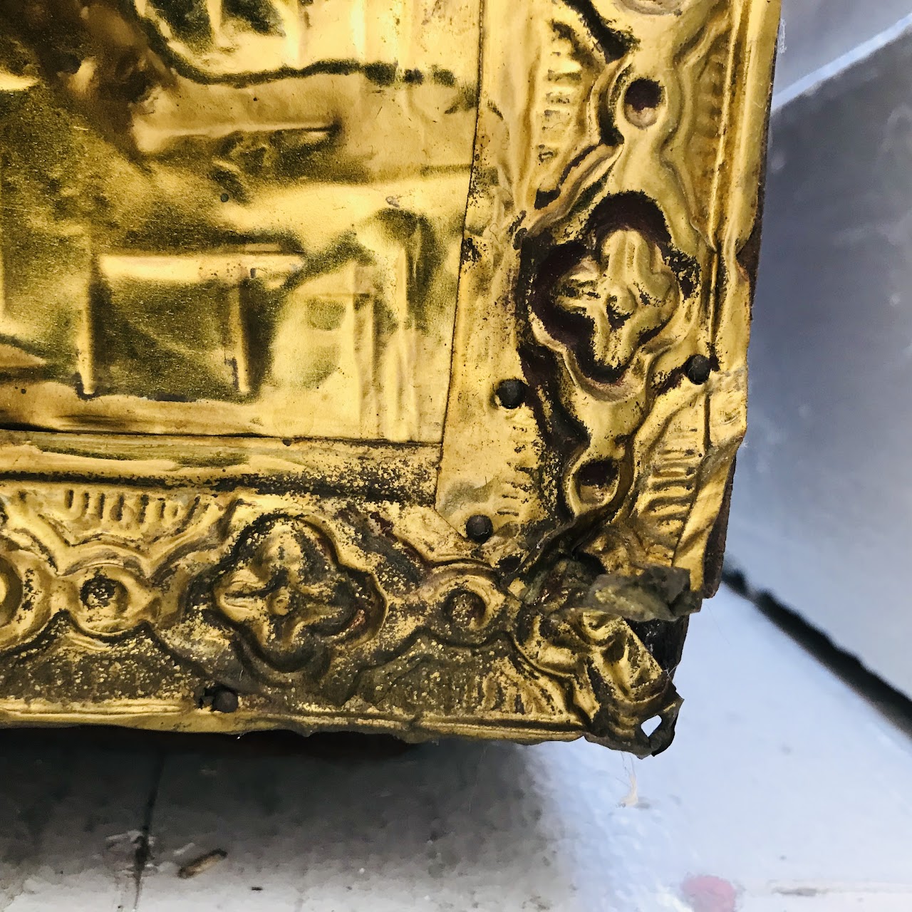 French Repousse Brass Chest